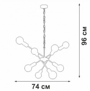Подвесная люстра Vitaluce V4750 V4750-1/8 в Казани - kazan.mebel24.online | фото 2