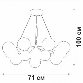 Подвесная люстра Vitaluce V48410 V48410-8/12S в Казани - kazan.mebel24.online | фото 3