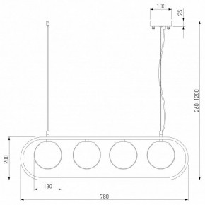 Подвесной светильник Eurosvet Ringo 50089/4 хром в Казани - kazan.mebel24.online | фото 3