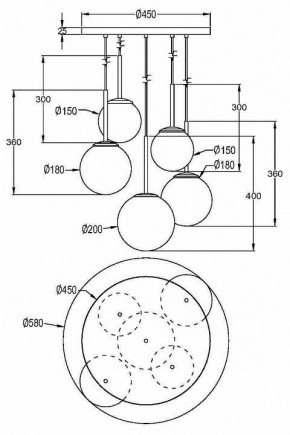 Подвесной светильник Maytoni Basic form MOD321PL-05G1 в Казани - kazan.mebel24.online | фото 4