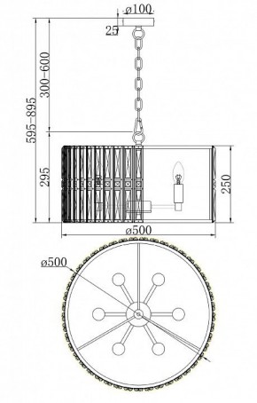 Подвесной светильник Maytoni Facet MOD094PL-06G в Казани - kazan.mebel24.online | фото 4