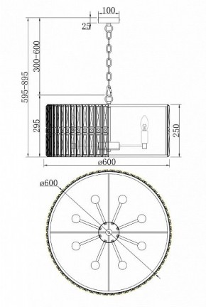 Подвесной светильник Maytoni Facet MOD094PL-08G в Казани - kazan.mebel24.online | фото 3