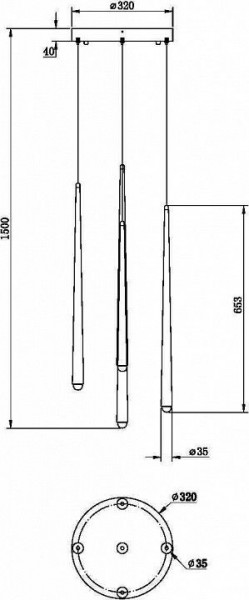 Подвесной светильник Maytoni Halo MOD132PL-L30BSK в Казани - kazan.mebel24.online | фото 2