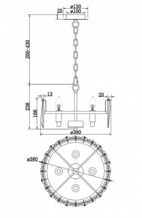 Подвесной светильник Maytoni Puntes MOD043PL-04CH в Казани - kazan.mebel24.online | фото 4