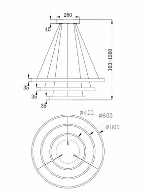 Подвесной светильник Maytoni Rim MOD058PL-L100BS4K в Казани - kazan.mebel24.online | фото 6