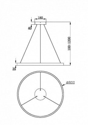 Подвесной светильник Maytoni Rim MOD058PL-L42BSK в Казани - kazan.mebel24.online | фото 2