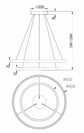 Подвесной светильник Maytoni Rim MOD058PL-L74BS4K в Казани - kazan.mebel24.online | фото 7