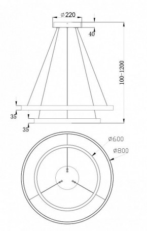 Подвесной светильник Maytoni Rim MOD058PL-L74W4K в Казани - kazan.mebel24.online | фото 6