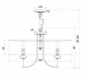 Подвесной светильник Maytoni Roma ARM006PL-08G в Казани - kazan.mebel24.online | фото 4