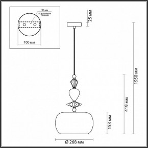 Подвесной светильник Odeon Light Bizet 4893/1A в Казани - kazan.mebel24.online | фото 3