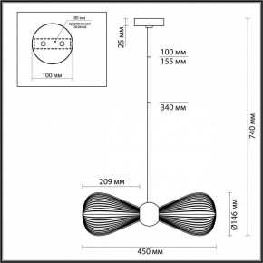 Подвесной светильник Odeon Light Elica 5402/2 в Казани - kazan.mebel24.online | фото 4