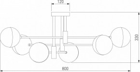 Потолочная люстра Eurosvet Nuvola 70129/6 хром в Казани - kazan.mebel24.online | фото 3