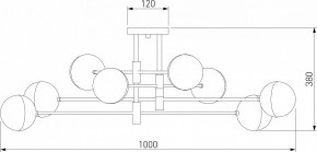 Потолочная люстра Eurosvet Nuvola 70129/8 латунь в Казани - kazan.mebel24.online | фото 3