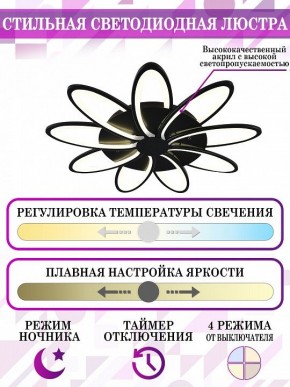 Потолочная люстра Natali Kovaltseva High-Tech Led Lamps HIGH-TECH LED LAMPS 82009 BLACK в Казани - kazan.mebel24.online | фото 5