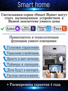 Потолочная люстра Natali Kovaltseva Smart home LED LAMPS 81217 в Казани - kazan.mebel24.online | фото 6