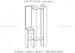 КРИТ-1 Прихожая (Делано светлый) в Казани - kazan.mebel24.online | фото 2