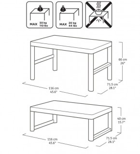 Раскладной стол Лион с регулируемой высотой столешницы (Lyon rattan table) графит (h400/650) в Казани - kazan.mebel24.online | фото 4