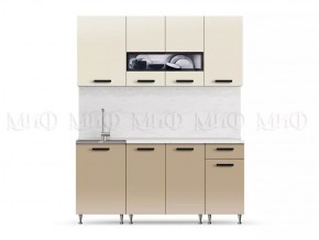 РИО-2 ЛДСП Кухонный гарнитур 1,7 м (Бежевый/Капучино) в Казани - kazan.mebel24.online | фото