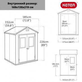 Сарай Манор 6*5 TWF (два окна на фасаде) MANOR 6x5 DD (two windows at the front) в Казани - kazan.mebel24.online | фото 2