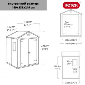 Сарай Манор 6x5DD (Manor 6x5DD) cерый/белый в Казани - kazan.mebel24.online | фото 3