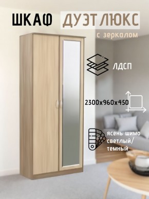 Шкаф 2-х створчатый Дуэт Люкс с зеркалом в Казани - kazan.mebel24.online | фото 4