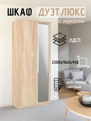 Шкаф 2-х створчатый Дуэт Люкс с зеркалом в Казани - kazan.mebel24.online | фото 7