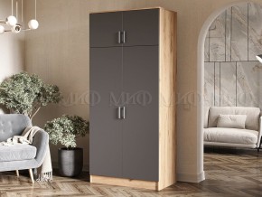 Шкаф 2-х створчатый штанга+полка (900) графит/дуб крафт в Казани - kazan.mebel24.online | фото