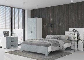 Шкаф 2-х створчатый VICTOR (Белый/Бетон) в Казани - kazan.mebel24.online | фото 3