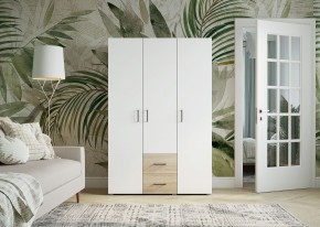 Шкаф 3-х створчатый с ящиками VICTOR (Сонома-Белый) в Казани - kazan.mebel24.online | фото 3