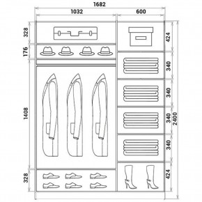 Шкаф-купе ХИТ 24-17-88 (620) в Казани - kazan.mebel24.online | фото 3
