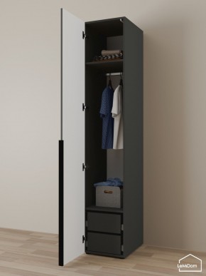 Шкаф Linnea MHR-1-3 2050х400х510 (Графит-М 11.1.25) в Казани - kazan.mebel24.online | фото 5