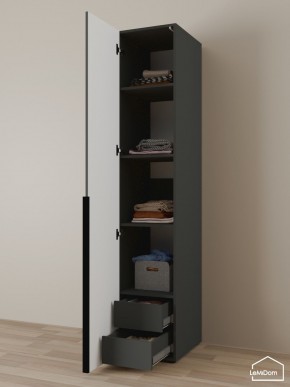 Шкаф Linnea MHR-1-4 2050х400х510 (Графит-М 11.1.25) в Казани - kazan.mebel24.online | фото 6