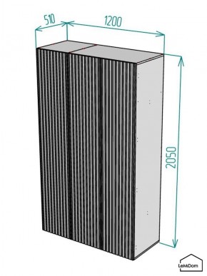 Шкаф Linnea MHR-3-2 2050х1200х510 (ДВ-М 11.1.25) в Казани - kazan.mebel24.online | фото 2