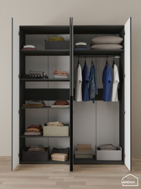 Шкаф Linnea MHR-4-1 2050х1600х510 (Графит-М 11.1.25) в Казани - kazan.mebel24.online | фото 4