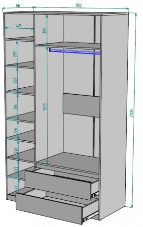 Шкаф Мальта H216 в Казани - kazan.mebel24.online | фото 2