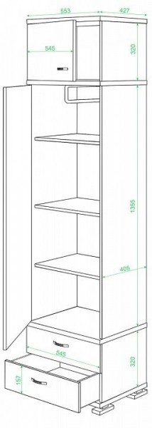 Шкаф платяной КС-10 в Казани - kazan.mebel24.online | фото 2