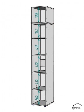 Шкаф с антресолью Linnea MHR-1A-2 2450х400х510 (Белый-М 11.1.1) в Казани - kazan.mebel24.online | фото 3
