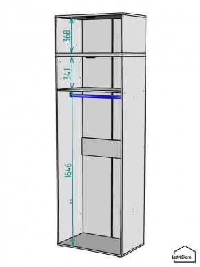 Шкаф с антресолью Linnea MHR-2A-1 2450х800х510 (Белый-М 11.1.1) в Казани - kazan.mebel24.online | фото 3