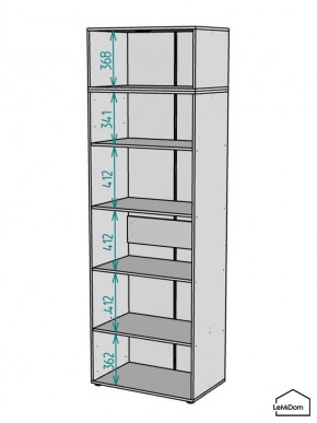 Шкаф с антресолью Linnea MHR-2A-2 2450х800х510 (Белый-М 11.1.1) в Казани - kazan.mebel24.online | фото 3