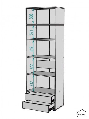 Шкаф с антресолью Linnea MHR-2POA-4 2450х800х510 (Белый-М 11.1.2) в Казани - kazan.mebel24.online | фото 3