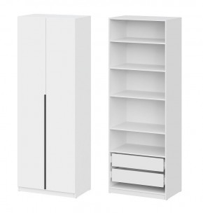 Шкаф ШК-5 + 4 полки + ящики (800) Белый текстурный в Казани - kazan.mebel24.online | фото 1