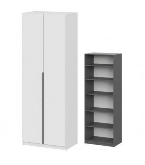 Шкаф ШК-5 + 4 полки (800) Белый текстурный в Казани - kazan.mebel24.online | фото 2