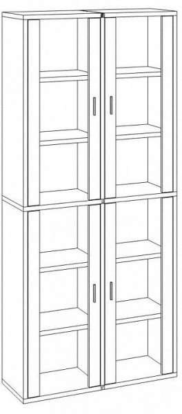 Шкаф-витрина Домино СУ(ш2в2)+4ФС в Казани - kazan.mebel24.online | фото 2