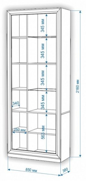 Шкаф-витрина Нобиле ШВтВ-ФСД-ФГК в Казани - kazan.mebel24.online | фото 3