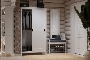 Скамья 85 Кантри для обуви, массив сосны, цвет белый в Казани - kazan.mebel24.online | фото 4