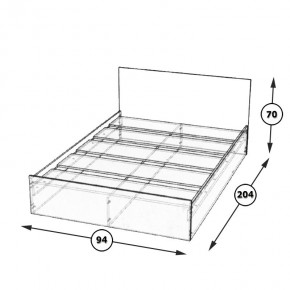 Стандарт Кровать 0900, цвет белый, ШхГхВ 93,5х203,5х70 см., сп.м. 900х2000 мм., без матраса, основание есть в Казани - kazan.mebel24.online | фото 4