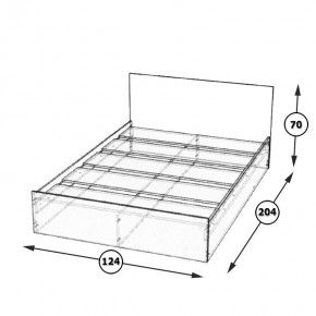 Стандарт Кровать 1200, цвет дуб сонома, ШхГхВ 123,5х203,5х70 см., сп.м. 1200х2000 мм., без матраса, основание есть в Казани - kazan.mebel24.online | фото