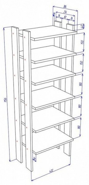 Стеллаж для обуви Cross СТЕЛ1 в Казани - kazan.mebel24.online | фото 3