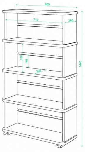 Стеллаж Домино СБ-25/4 в Казани - kazan.mebel24.online | фото 2
