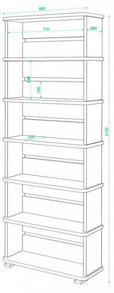 Стеллаж Домино СБ-25/6 в Казани - kazan.mebel24.online | фото 2